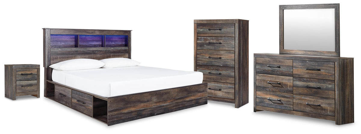 Drystan Multi King Bookcase Storage Bed, Dresser, Mirror, Chest and Nightstand from Ashley Furniture - Luna Furniture