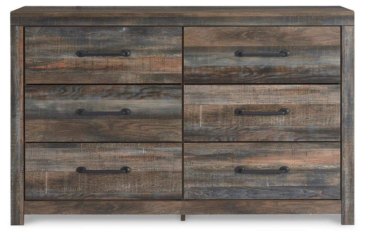 Drystan Full Panel Bed with 4 Storage Drawers with Dresser in Multi from Ashley - Luna Furniture