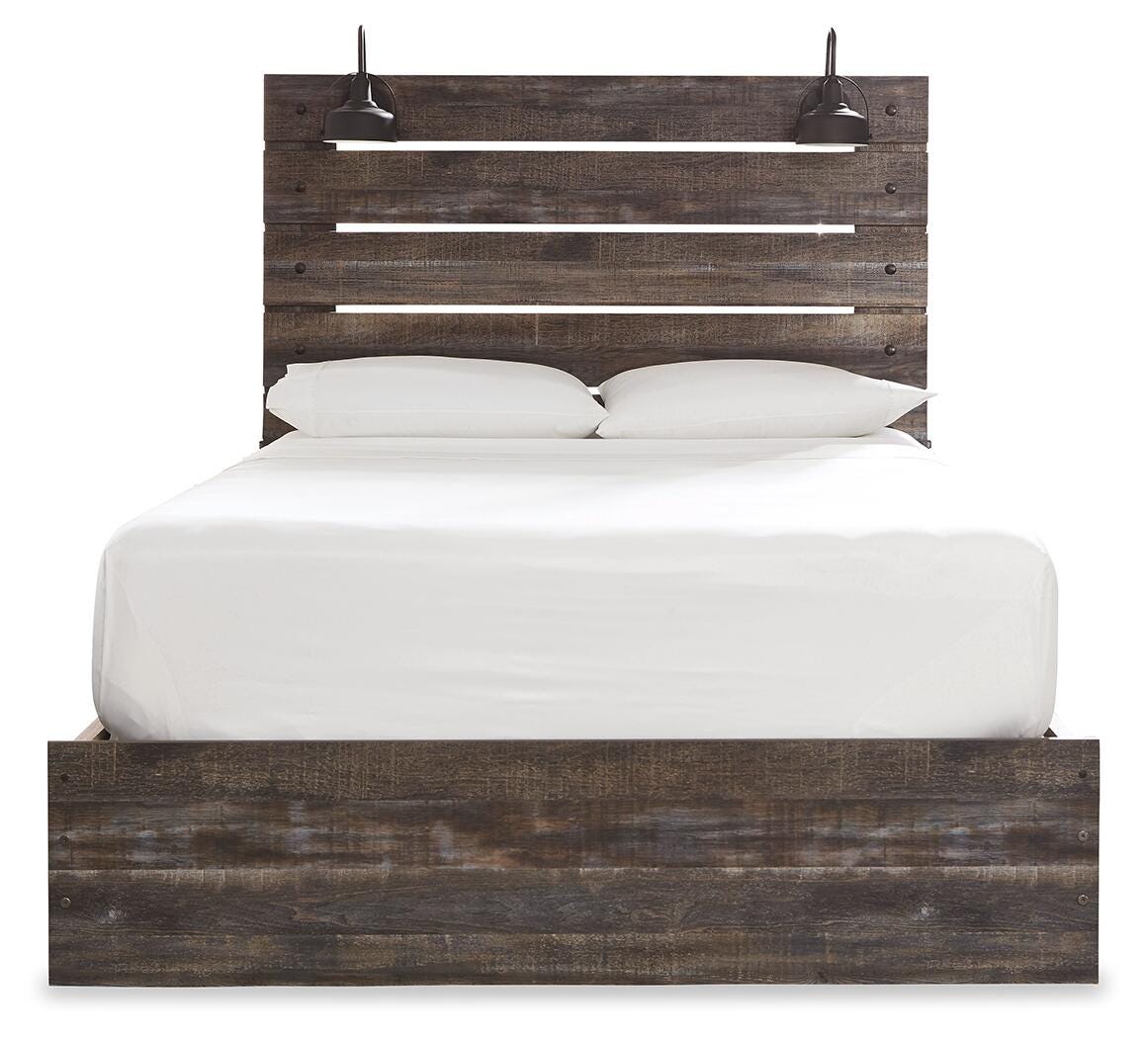 Drystan Multi Queen Panel Bed with Storage, Dresser and Mirror from Ashley - Luna Furniture
