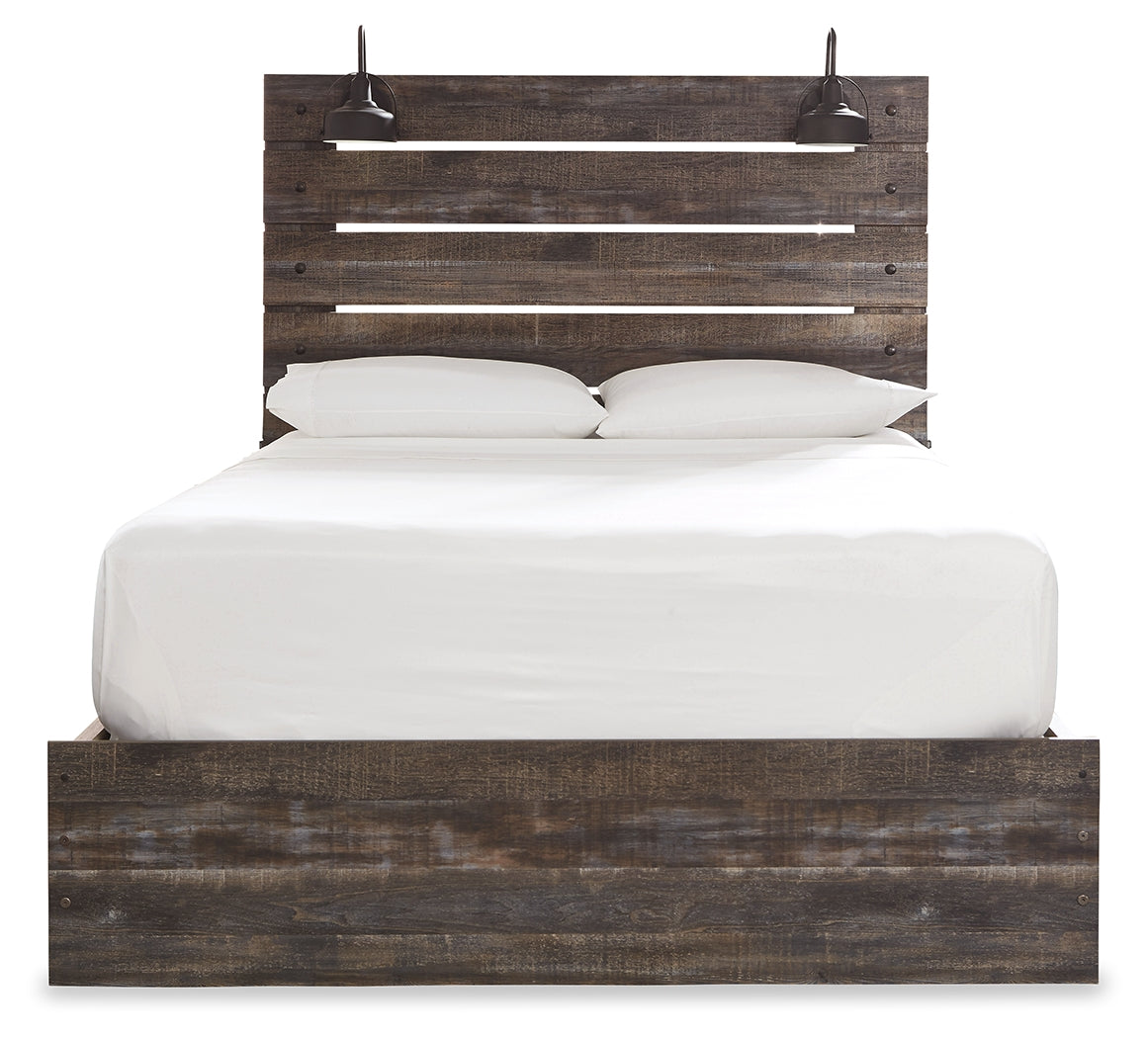 Drystan Multi Queen Panel Bed with Storage, Dresser and Mirror from Ashley - Luna Furniture