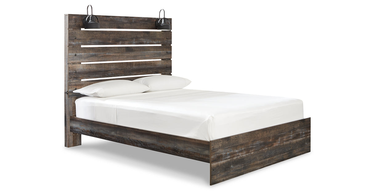 Drystan Queen Panel Bed with 2 Nightstands in Multi from Ashley Furniture - Luna Furniture