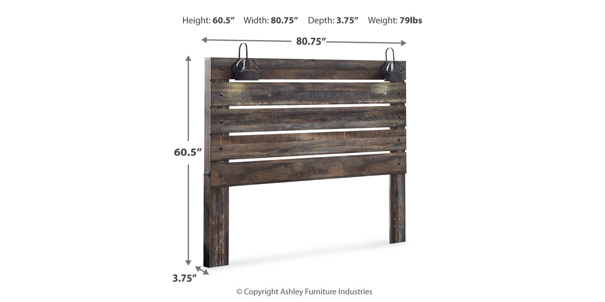 Drystan Multi King Panel Headboard with Metal Frame, Dresser, Mirror, and Nightstand from Ashley - Luna Furniture
