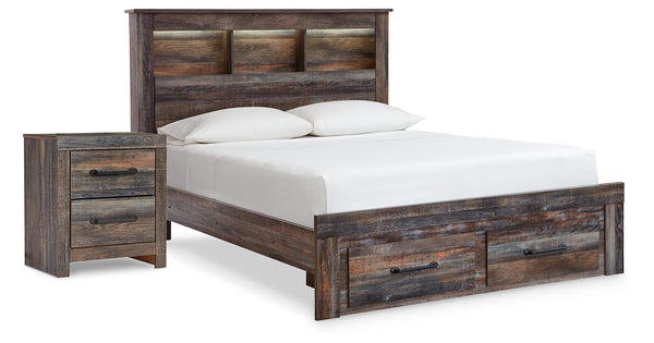 Drystan Full Bookcase Storage Bed and Nightstand