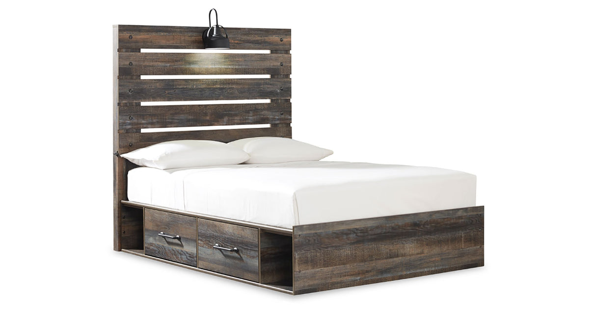 Drystan Full Panel Bed with 4 Storage Drawers with Dresser in Multi from Ashley - Luna Furniture
