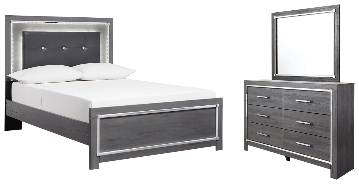 Lodanna Gray Full Panel Bed, Dresser and Mirror from Ashley Furniture - Luna Furniture