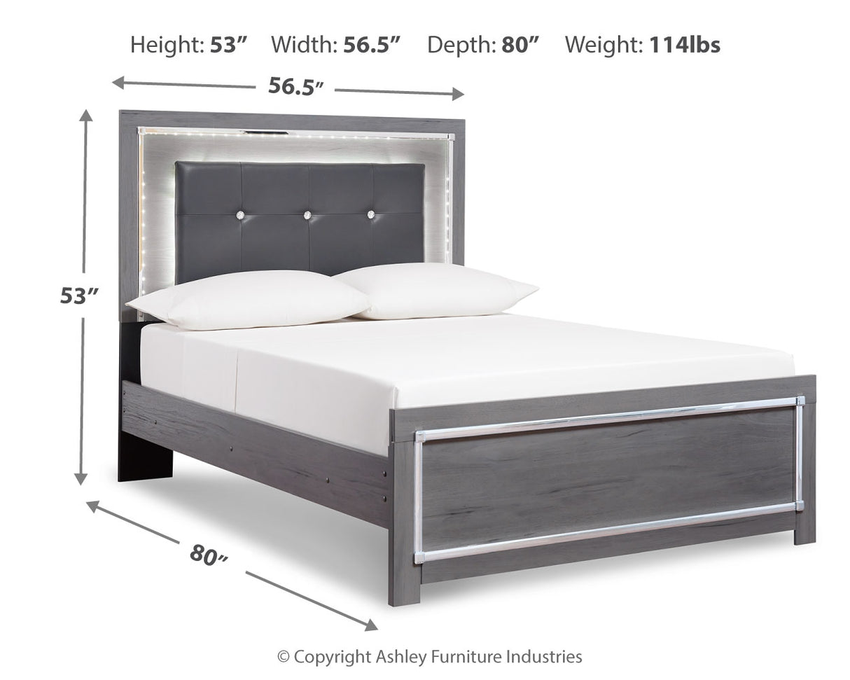 Lodanna Gray Full Panel Bed, Dresser and Mirror from Ashley Furniture - Luna Furniture