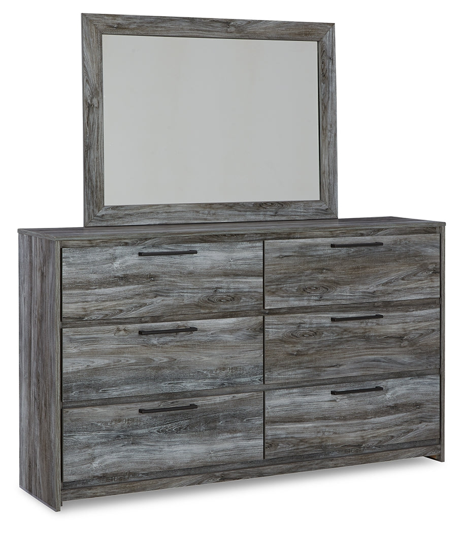 Baystorm Gray Twin Panel Bed, Dresser, Mirror and Nightstand from Ashley Furniture - Luna Furniture