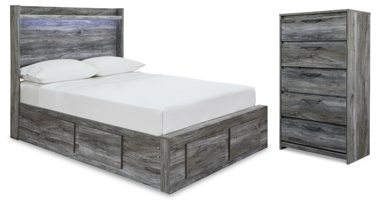 Baystorm Gray Full Storage Bed and Chest from Ashley - Luna Furniture