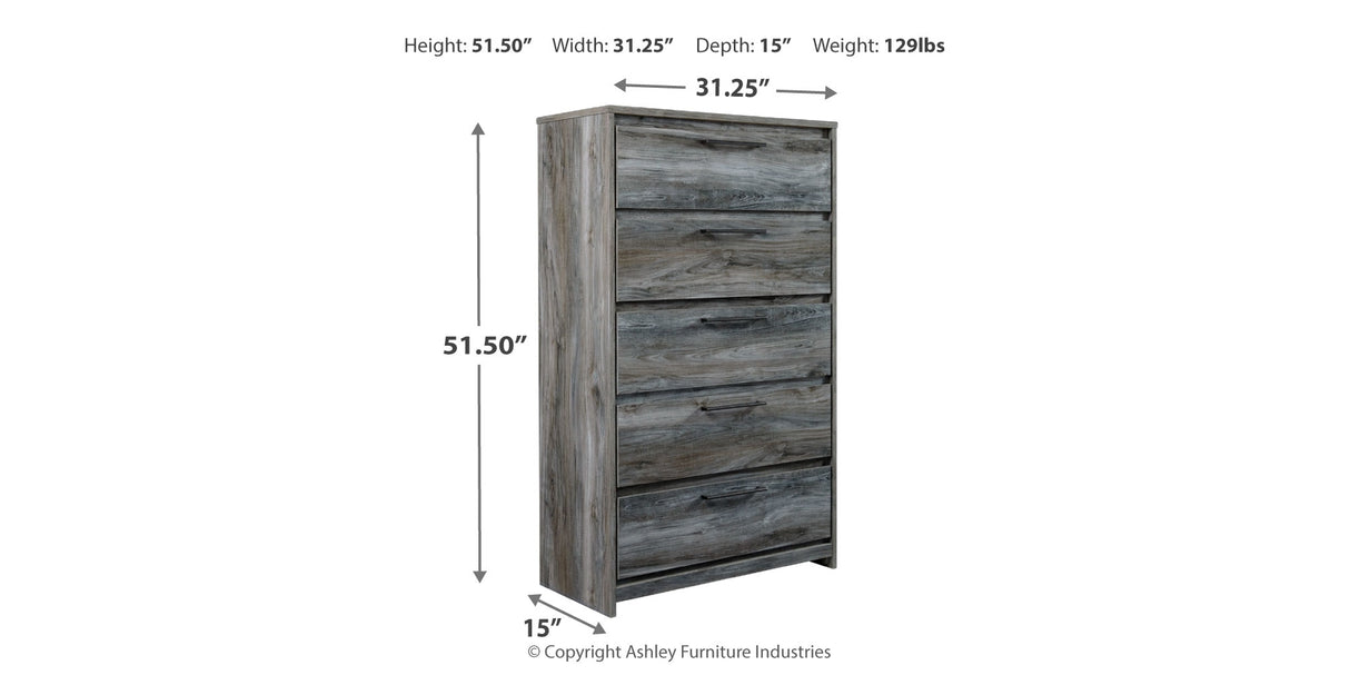 Baystorm Gray Full Panel Headboard Bed. Dresser, Mirror, Chest and Nightstand from Ashley - Luna Furniture