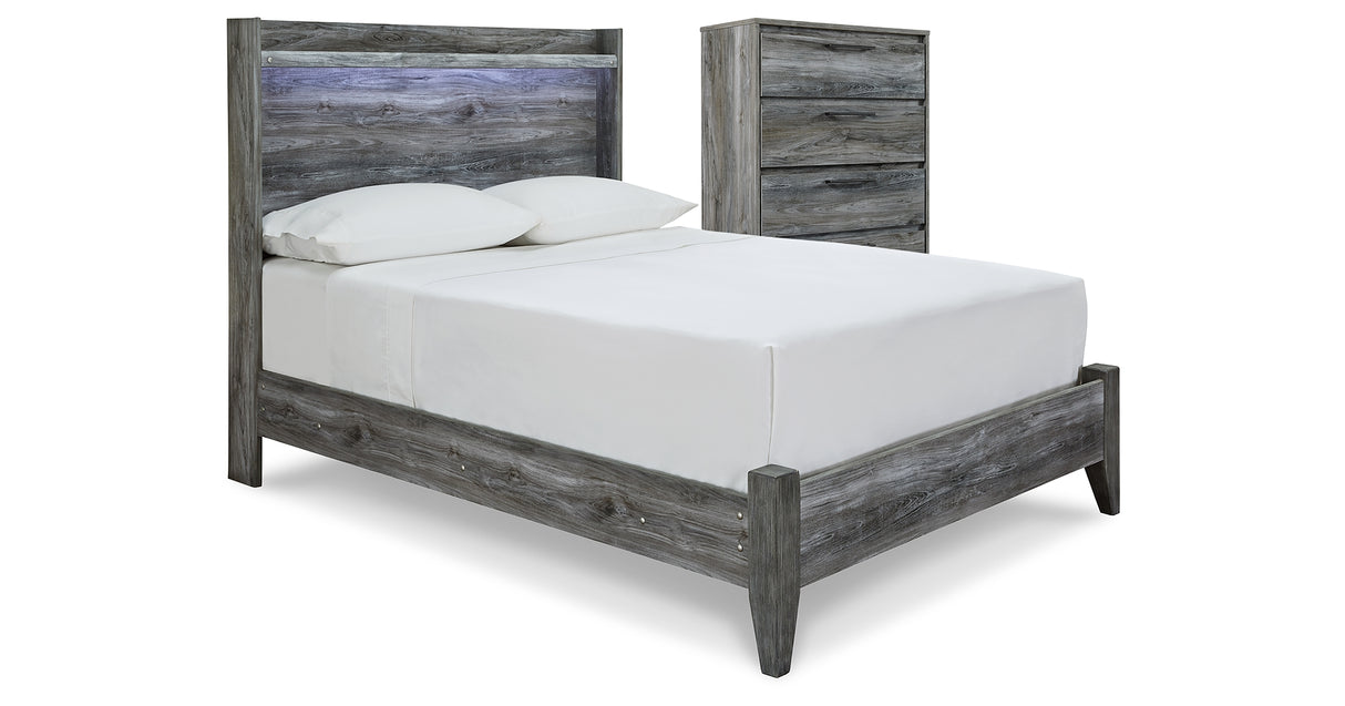Baystorm Gray Full Panel Bed and Chest from Ashley Furniture - Luna Furniture