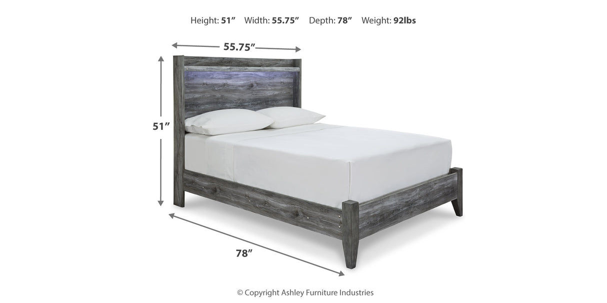 Baystorm Gray Full Panel Bed and Chest from Ashley Furniture - Luna Furniture