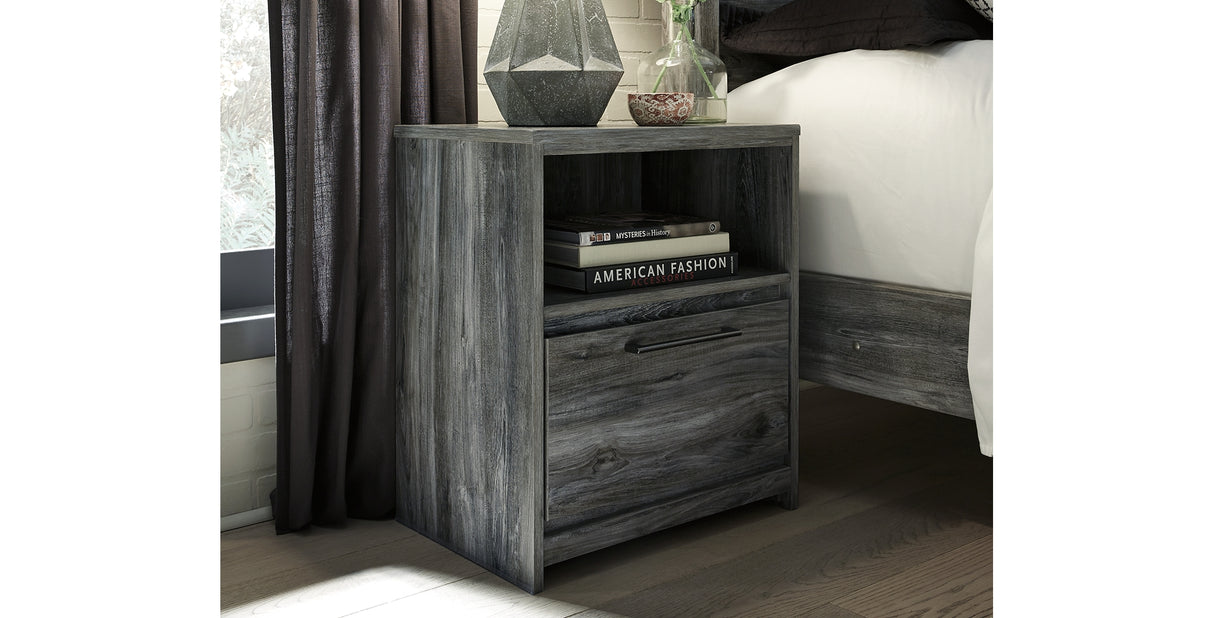 Baystorm Gray Twin Panel Headboard Bed, Dresser, Mirror and Nightstand from Ashley Furniture - Luna Furniture