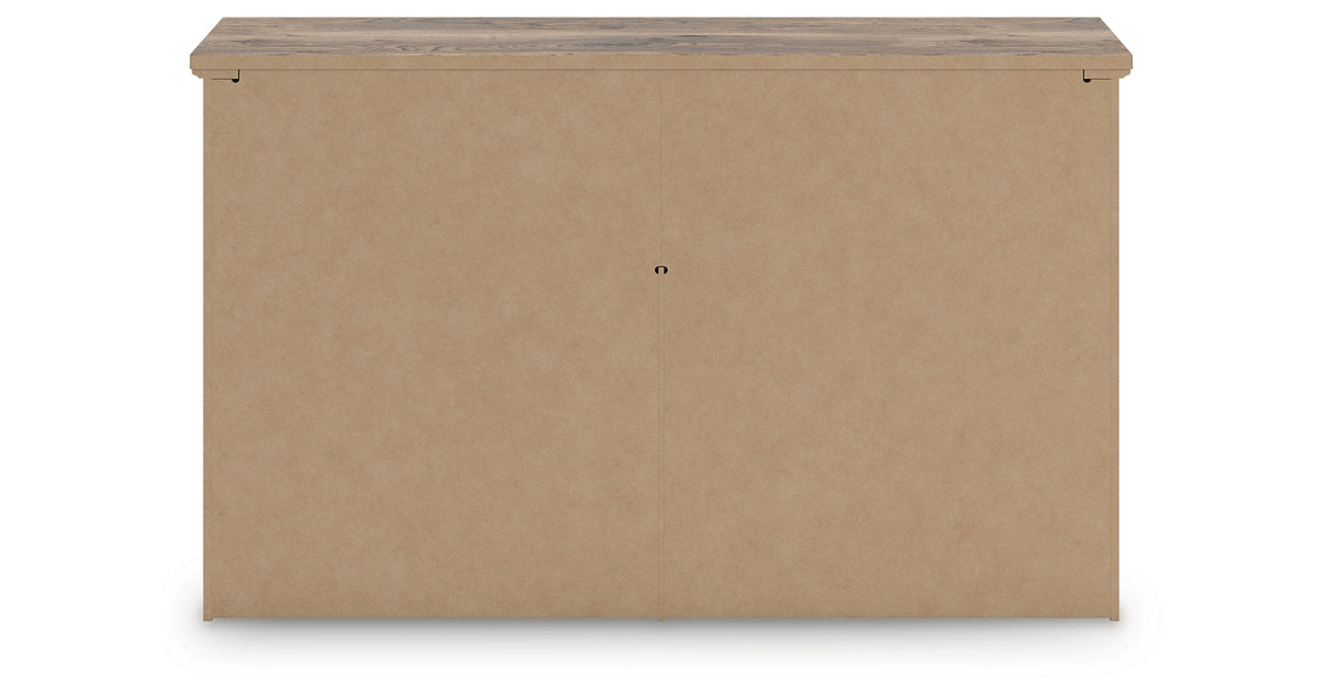 Rusticott Queen Poster Bed with Dresser in Brown from Ashley - Luna Furniture