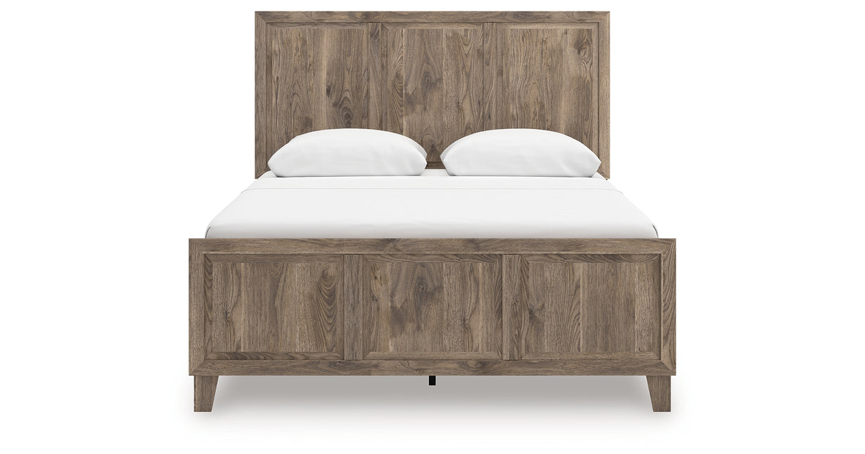Rusticott Queen Panel Bed with Dresser in Brown from Ashley - Luna Furniture