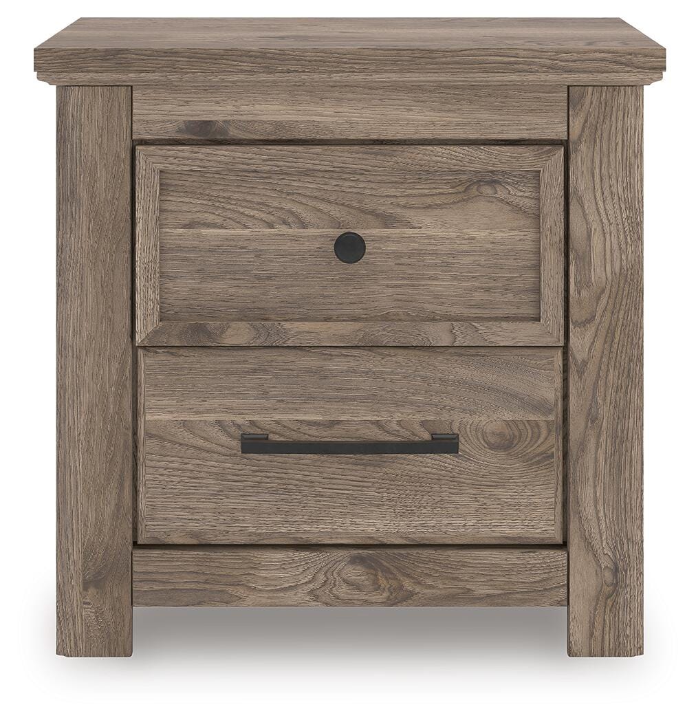 Rusticott Brown Queen Poster Bed, Dresser, Mirror and Nightstand from Ashley - Luna Furniture