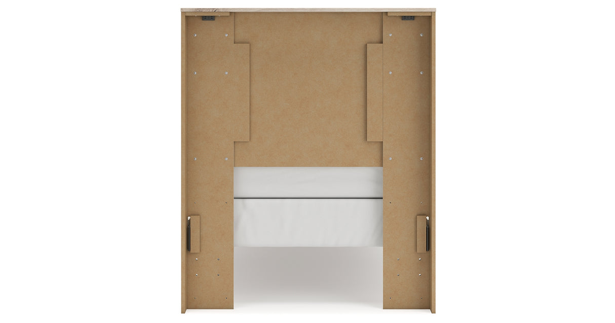 Lawroy Twin Panel Bed with Dresser and 2 Nightstands in Light Natural from Ashley - Luna Furniture