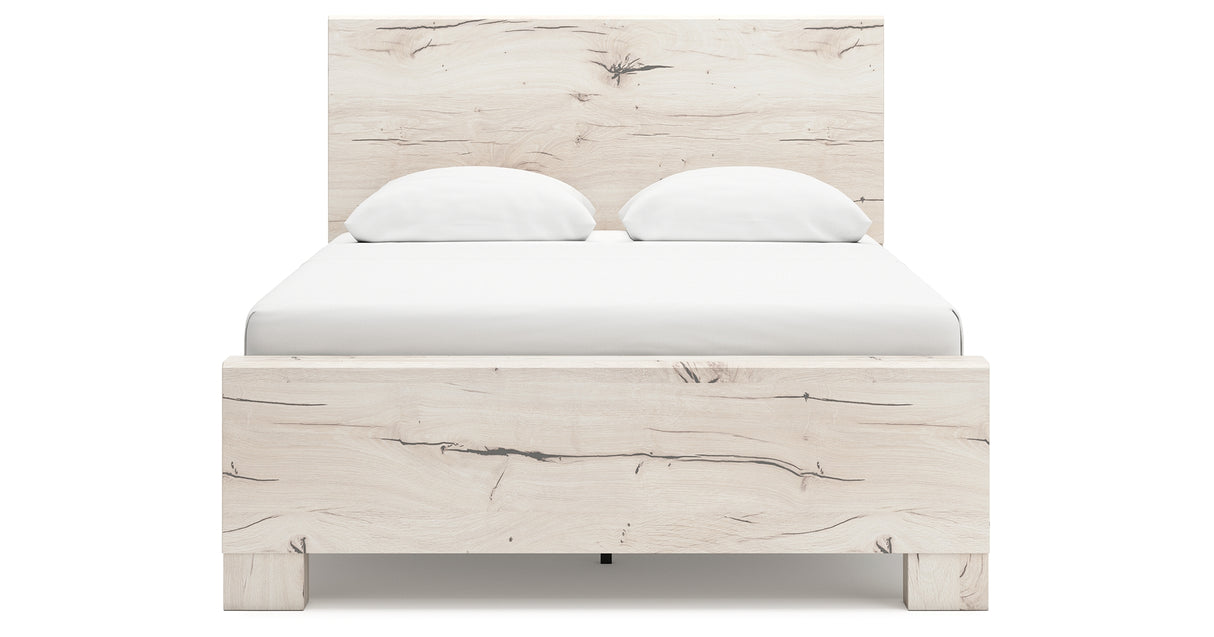Lawroy Queen Panel Bed with Dresser and 2 Nightstands in Light Natural from Ashley - Luna Furniture