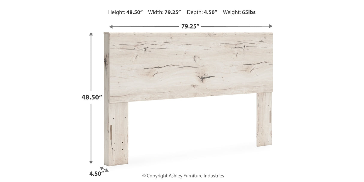Lawroy King Panel Headboard with Dresser in Light Natural from Ashley - Luna Furniture