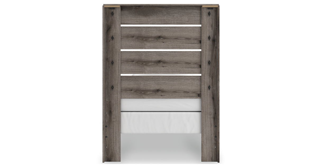 Graystorm Twin Panel Bed with Dresser in Brown Gray from Ashley Furniture - Luna Furniture