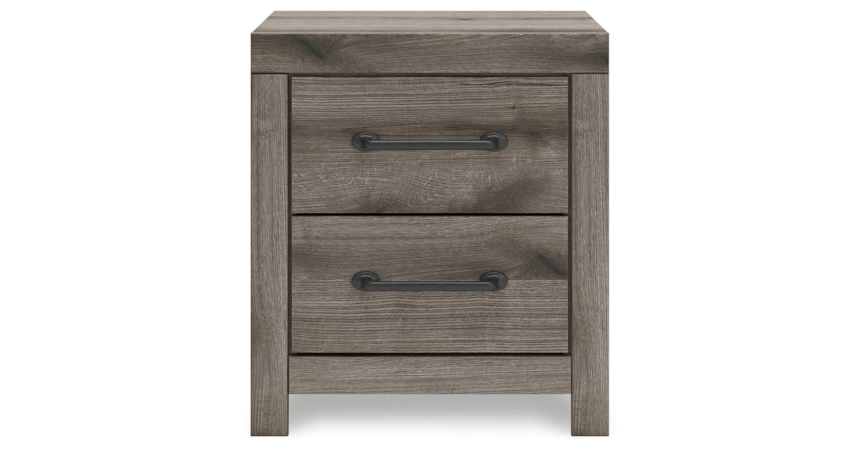 Graystorm King Panel Bed with Dresser and Nightstand in Brown Gray from Ashley Furniture - Luna Furniture