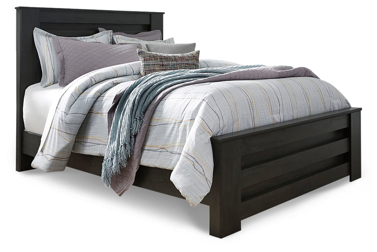 Brinxton Charcoal Queen Panel Bed, Chest and Nightstand from Ashley - Luna Furniture