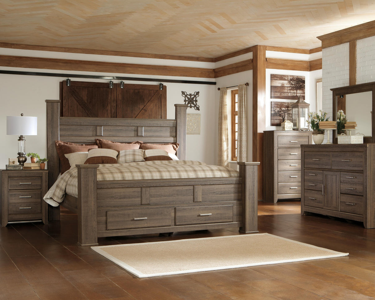 Juararo Dark Brown Dresser and Mirror from Ashley Furniture - Luna Furniture