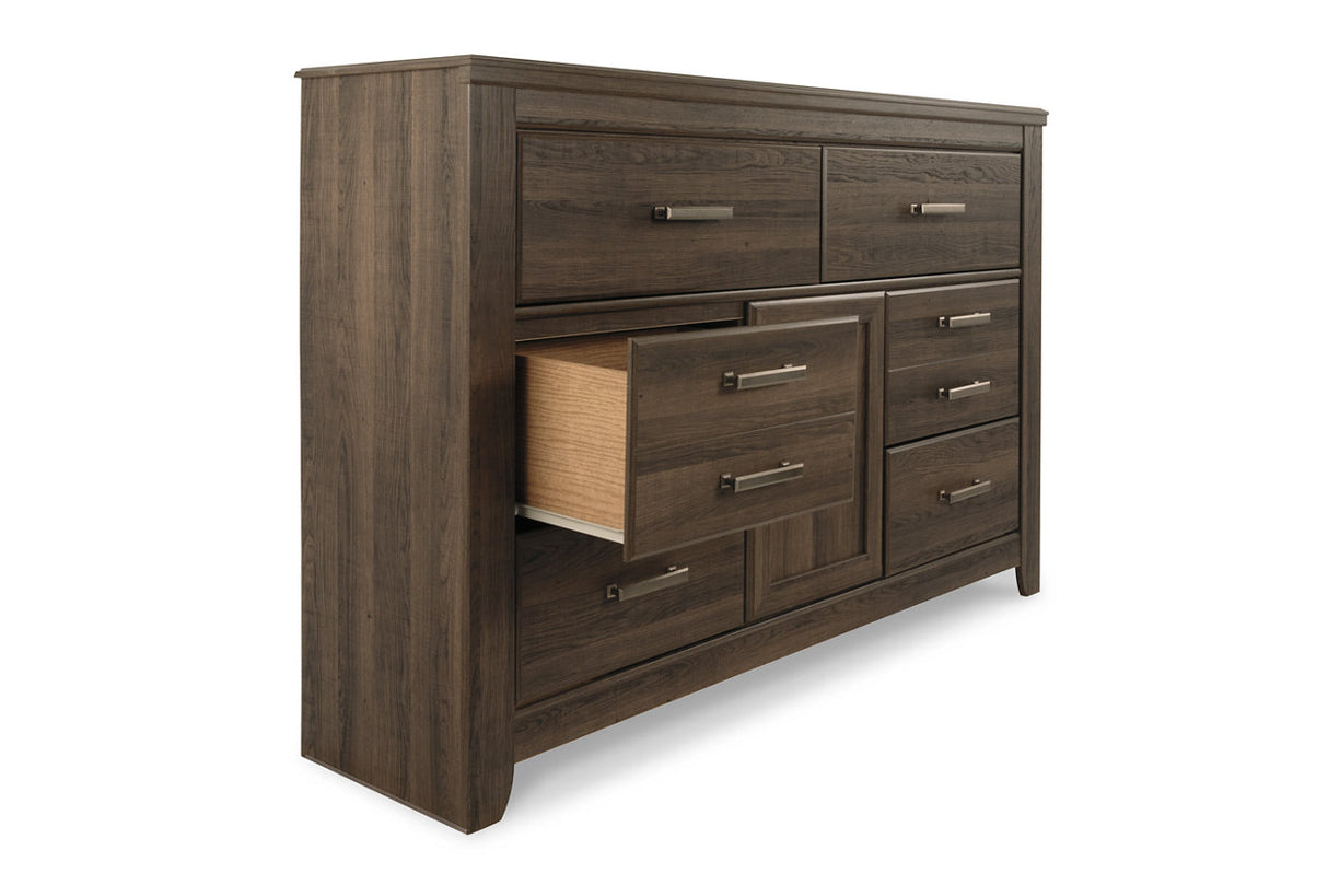 Juararo Dark Brown Dresser and Mirror from Ashley - Luna Furniture
