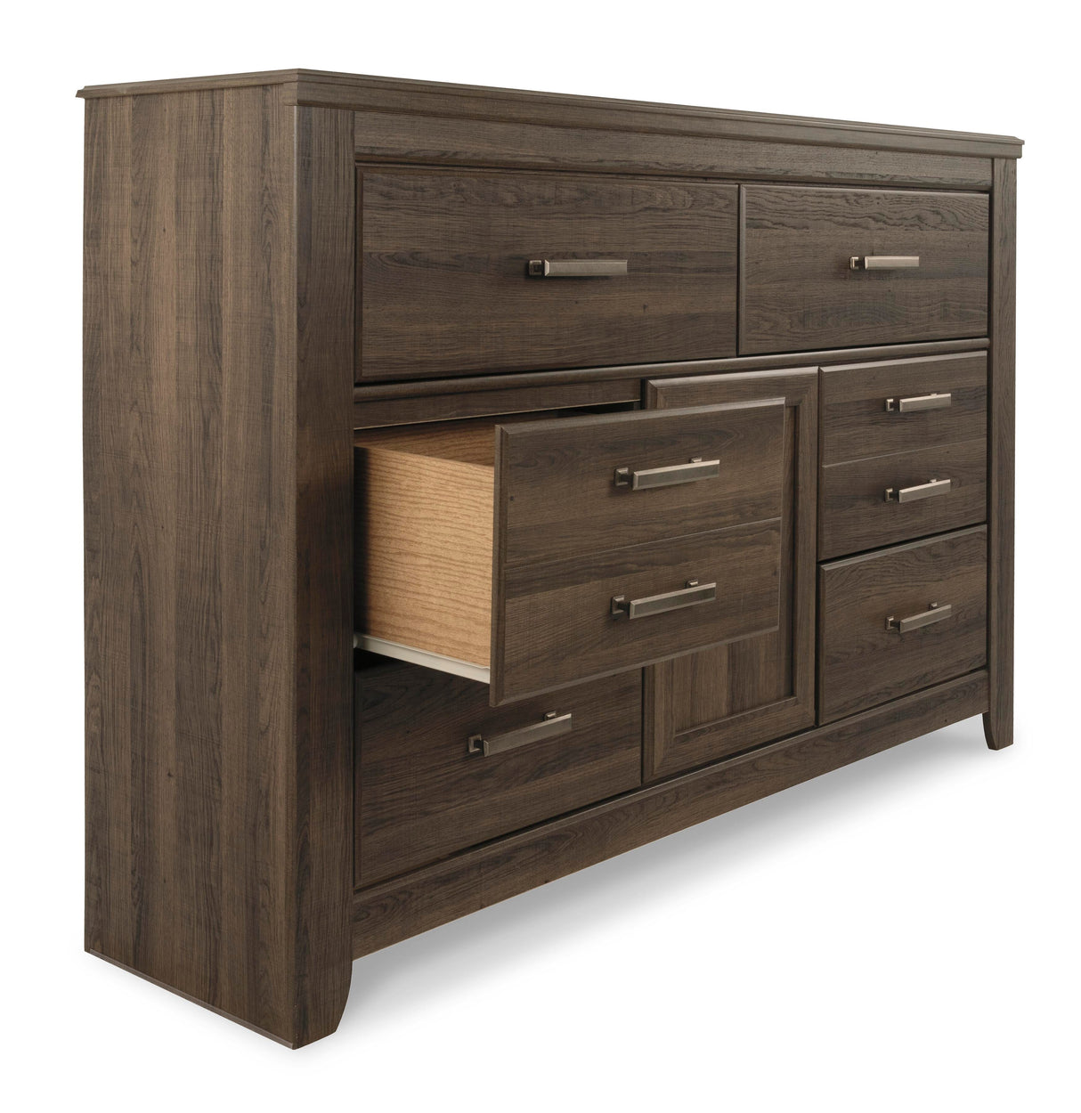 Juararo Dark Brown Dresser and Mirror from Ashley Furniture - Luna Furniture