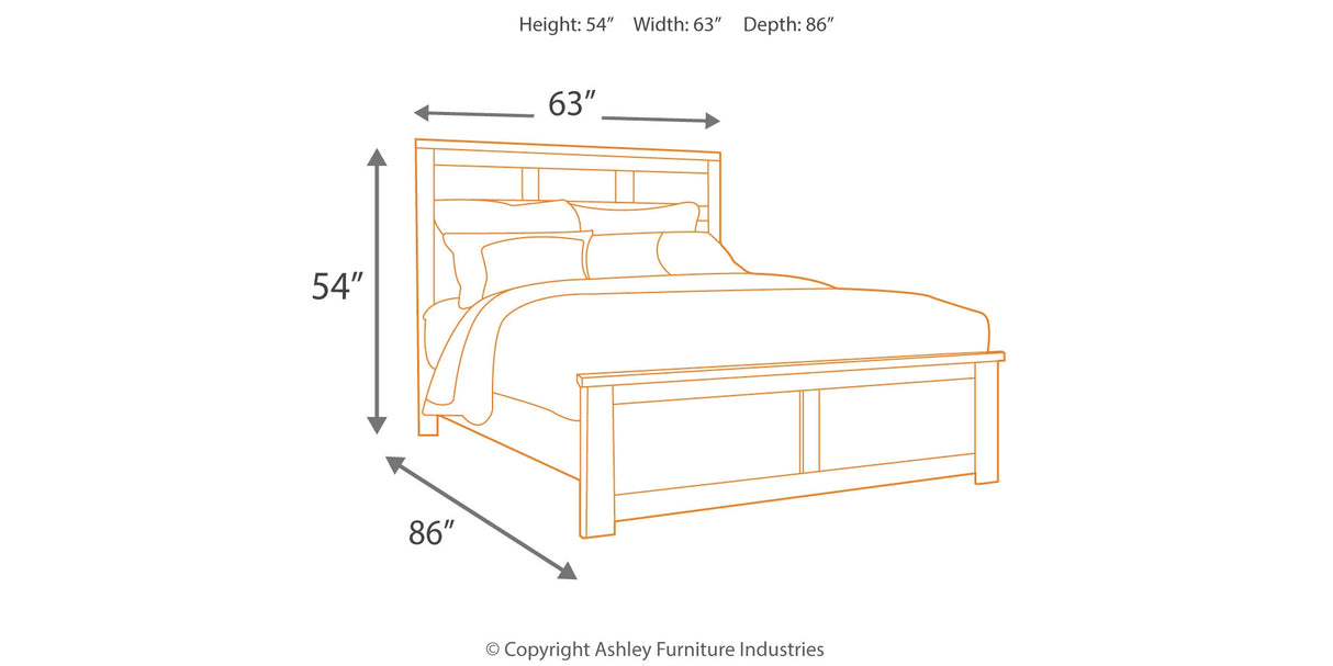 Juararo Queen Panel Bed with Dresser in Dark Brown from Ashley Furniture - Luna Furniture