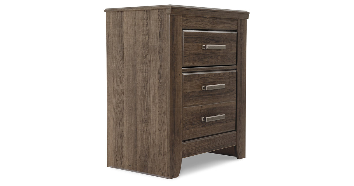 Dolante Beige Queen Upholstered Bed with Chest of Drawers and Nightstand from Ashley Furniture - Luna Furniture