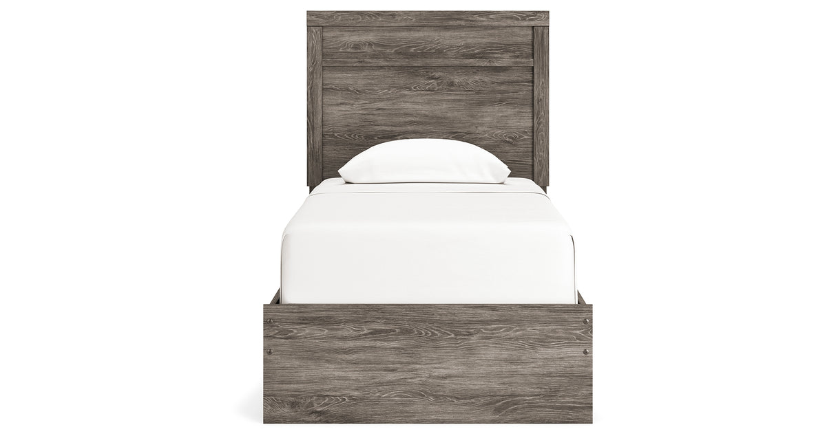 Ralinksi Twin Panel Bed with Dresser in Gray from Ashley - Luna Furniture