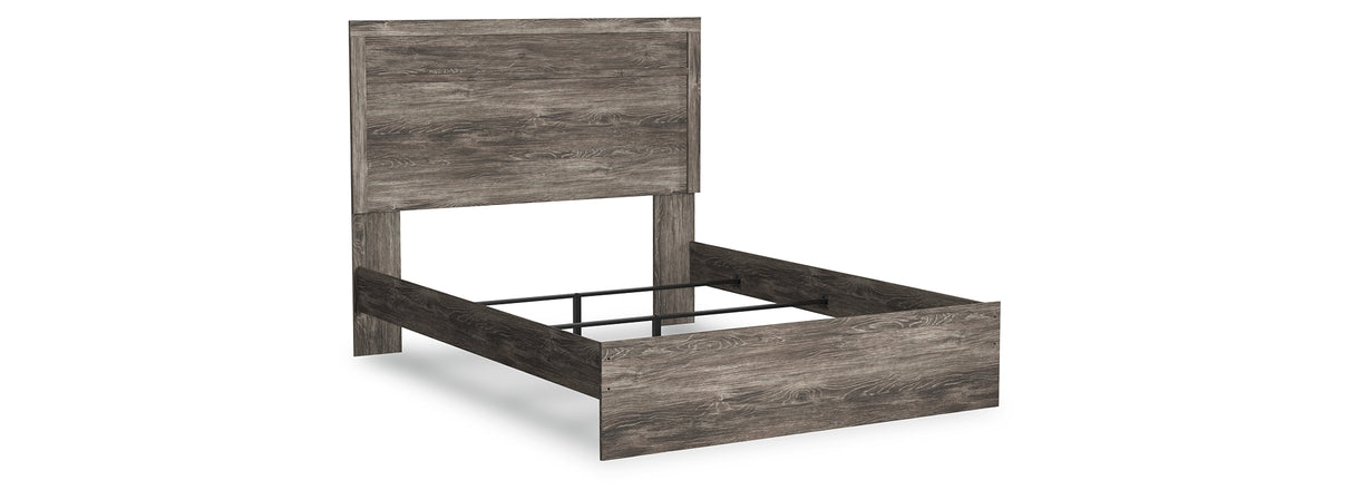 Ralinksi Queen Panel Bed with Mirrored Dresser, Chest and Nightstand in Gray from Ashley - Luna Furniture