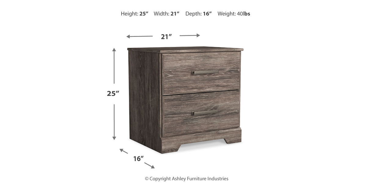 Ralinksi Twin Panel Bed with Mirrored Dresser and Nightstand in Gray from Ashley Furniture - Luna Furniture