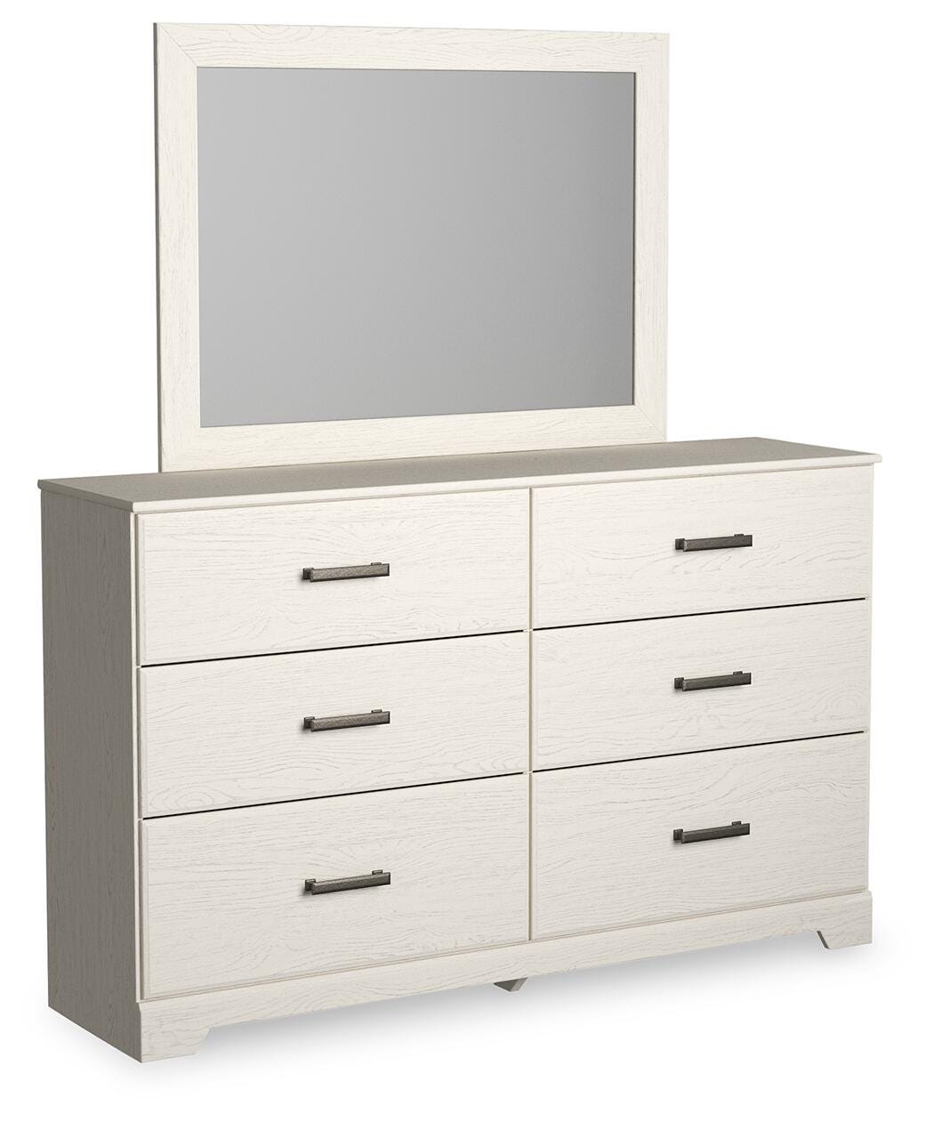 Stelsie White Dresser and Mirror from Ashley Furniture - Luna Furniture