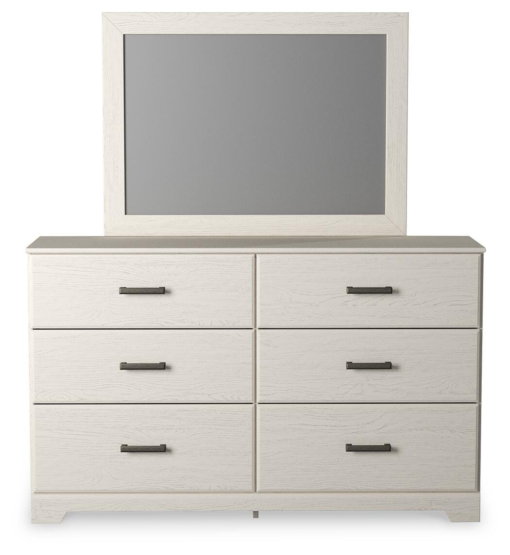 Stelsie White Dresser and Mirror from Ashley Furniture - Luna Furniture
