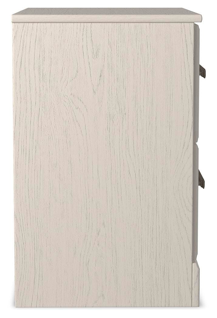 Stelsie White Panel Bed and Nightstand from Ashley Furniture - Luna Furniture