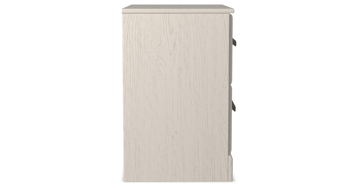 Stelsie White Panel Bed and Nightstand from Ashley Furniture - Luna Furniture