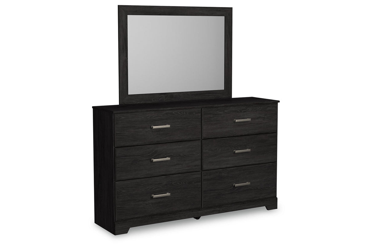 Belachime Charcoal Dresser and Mirror from Ashley - Luna Furniture