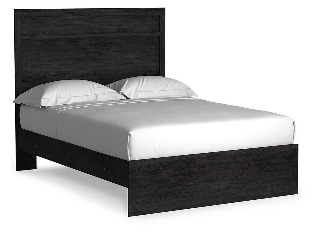 Belachime Charcoal Full Panel Bed with Dresser, Chest and 2 Nightstands from Ashley Furniture - Luna Furniture