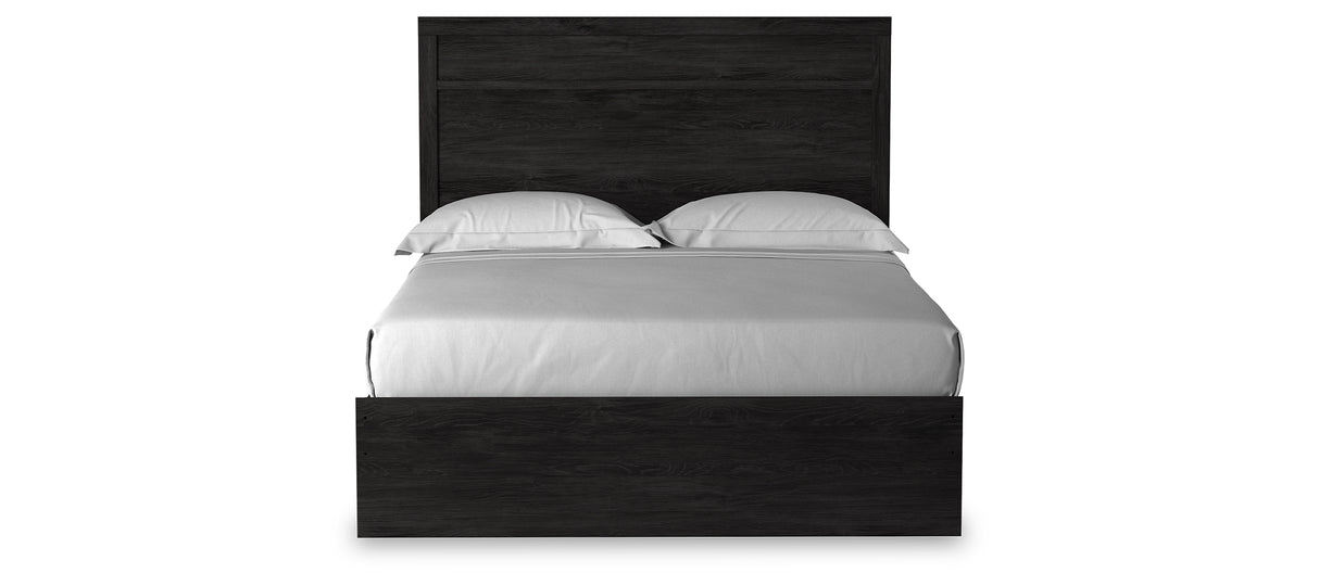 Belachime Queen Panel Bed with Dresser and 2 Nightstands in Charcoal from Ashley Furniture - Luna Furniture