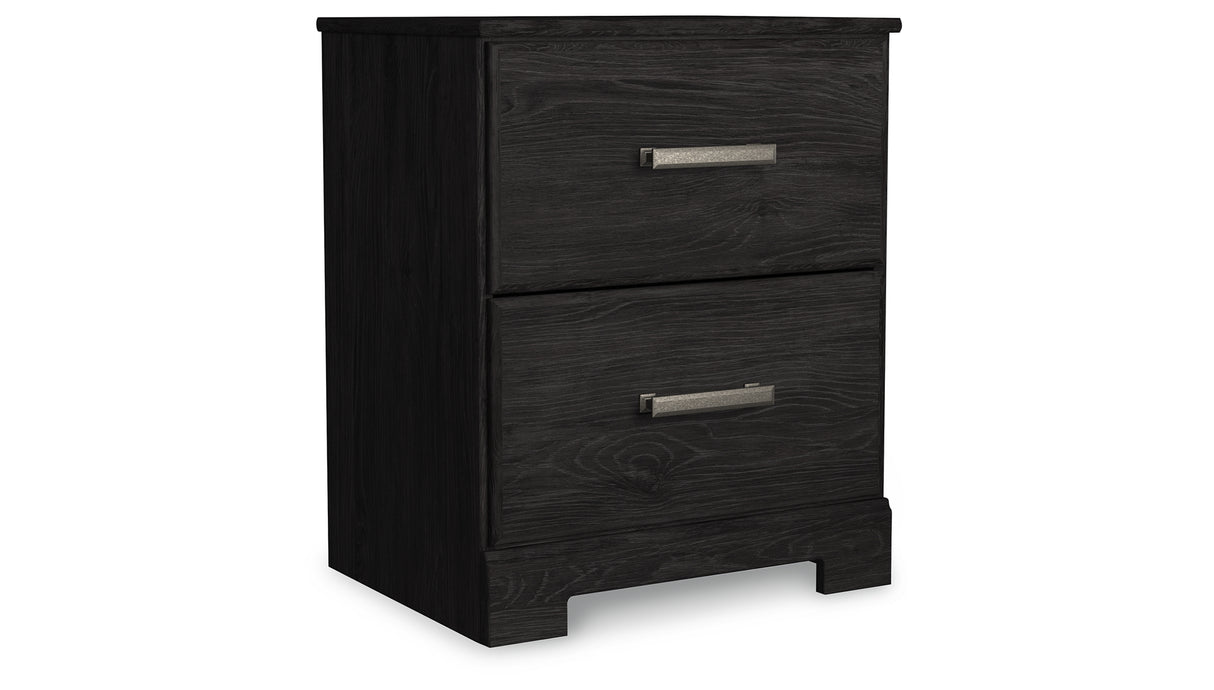 Belachime Dark Charcoal King Panel Bed, Dresser Mirror and 2 Nightstands from Ashley Furniture - Luna Furniture