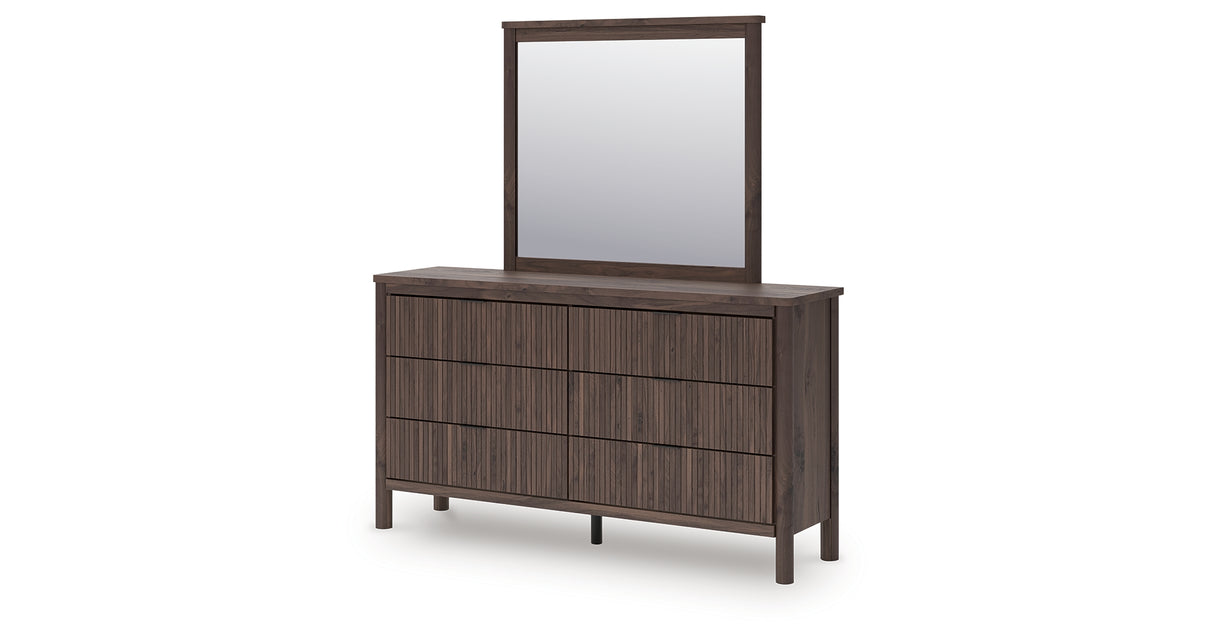 Pamytta Brown Dresser and Mirror from Ashley Furniture - Luna Furniture