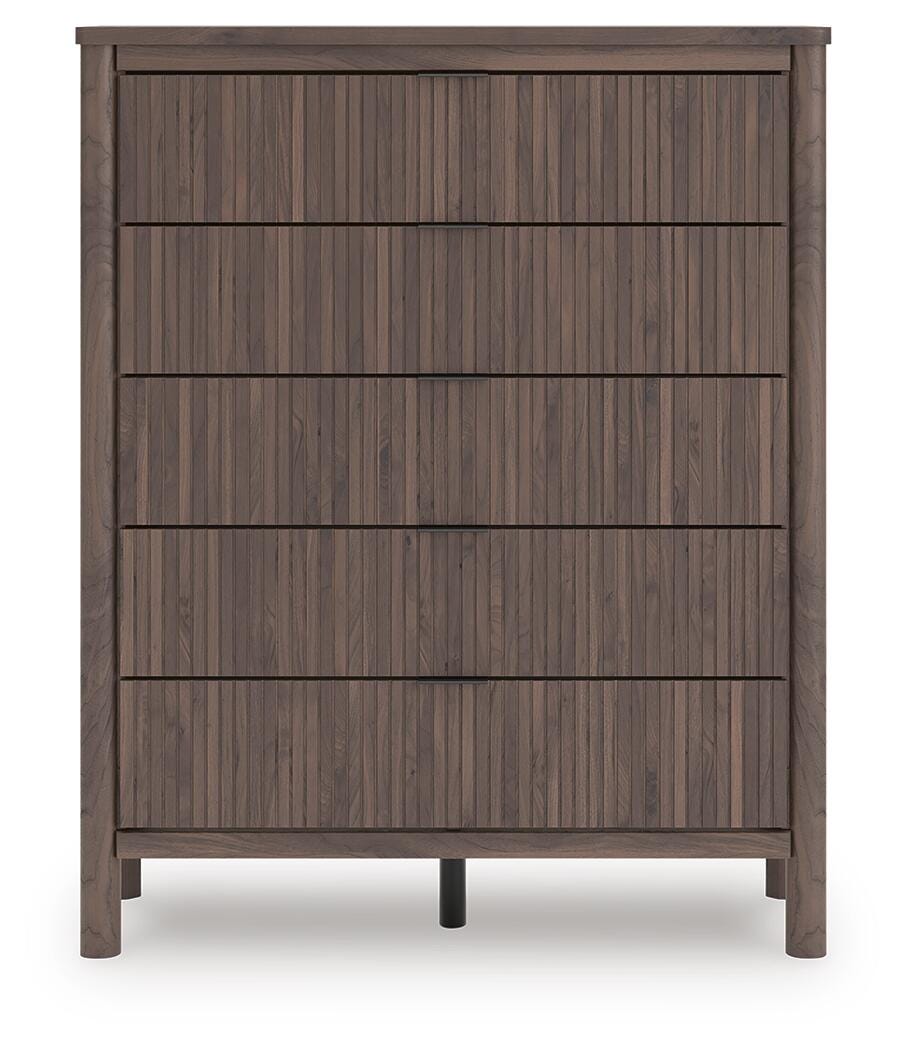 Pamytta Brown Twin Panel Bed with Mirrored Dresser and Chest from Ashley - Luna Furniture