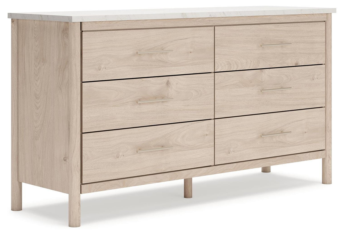 Cadmori Two-tone King Upholstered Panel Bed, Dresser and Nightstand from Ashley Furniture - Luna Furniture