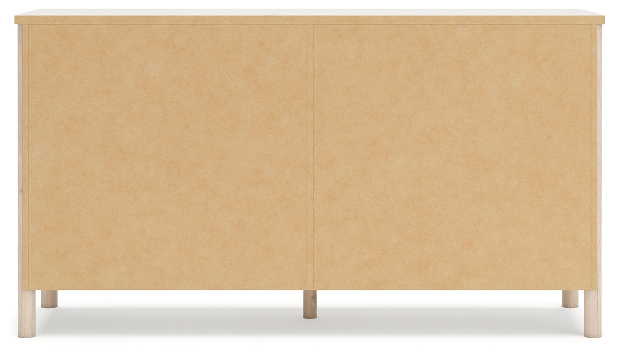 Cadmori Two-tone King Upholstered Panel Bed, Dresser and Nightstand from Ashley Furniture - Luna Furniture