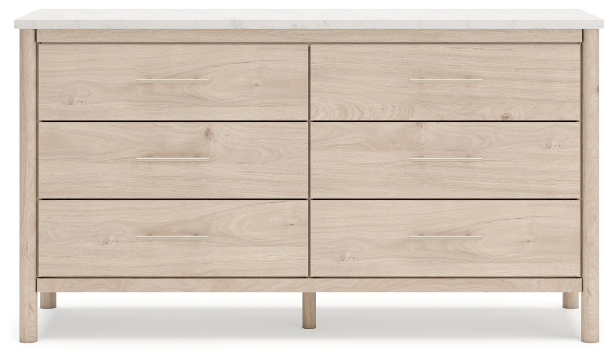 Cadmori Two-tone King Upholstered Panel Bed, Dresser and Nightstand from Ashley Furniture - Luna Furniture
