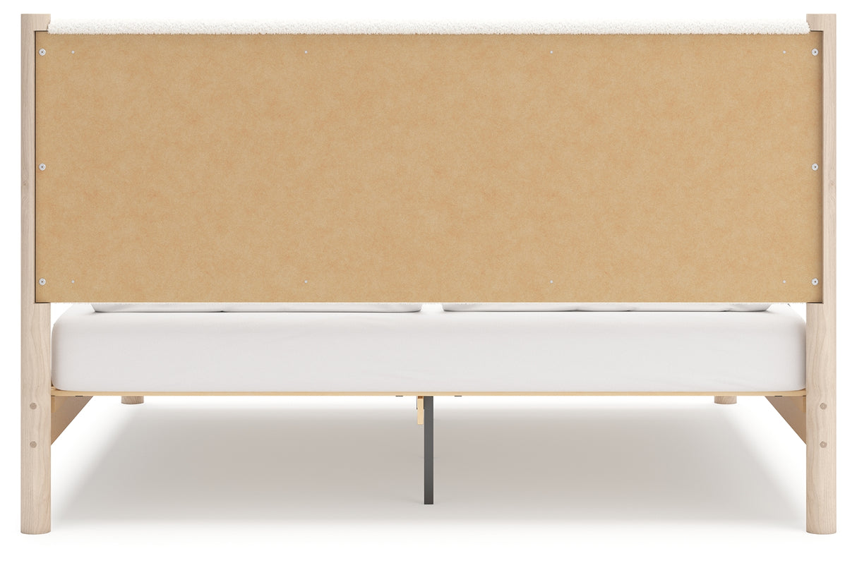 Cadmori Two-tone King Upholstered Panel Bed, Dresser and Nightstand from Ashley Furniture - Luna Furniture