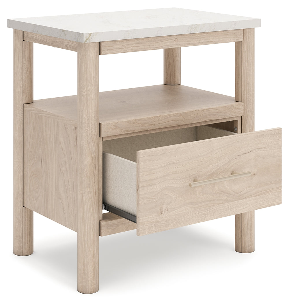 Cadmori Two-tone King Upholstered Panel Bed, Dresser and Nightstand from Ashley Furniture - Luna Furniture