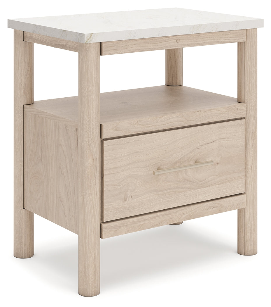 Cadmori Two-tone King Upholstered Panel Bed, Dresser and Nightstand from Ashley Furniture - Luna Furniture