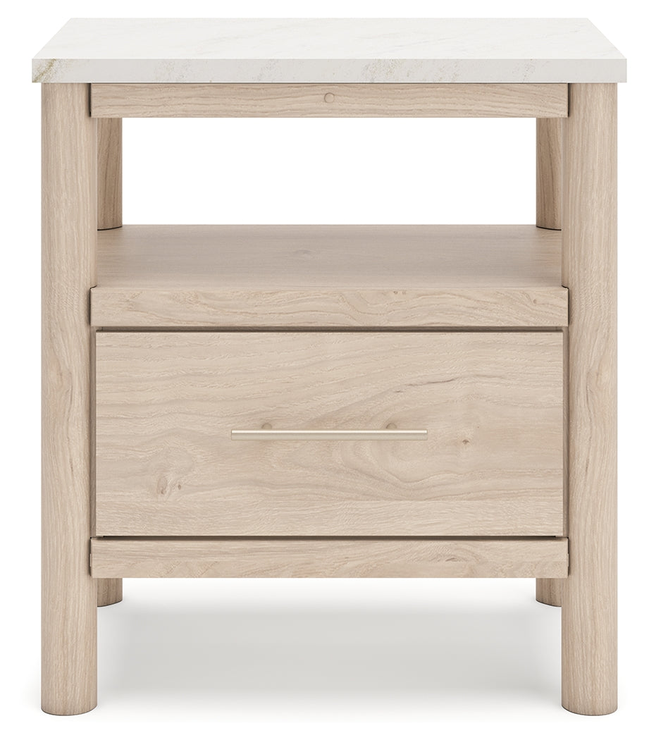 Cadmori Two-tone King Upholstered Panel Bed, Dresser and Nightstand from Ashley Furniture - Luna Furniture
